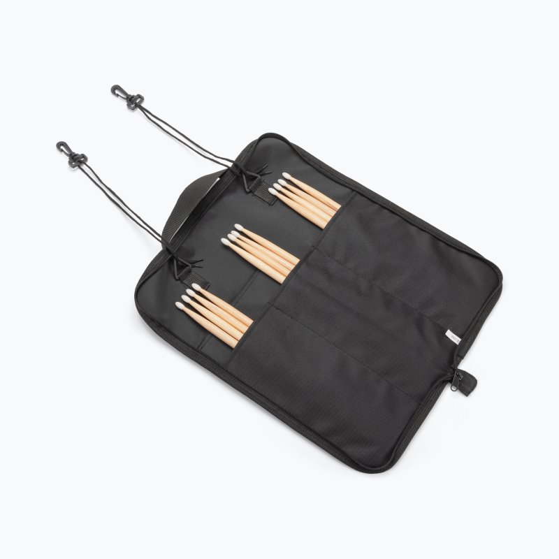 On-Stage DSB6700 Three-Pocket Drumstick Bag – Black – pockets with sticks