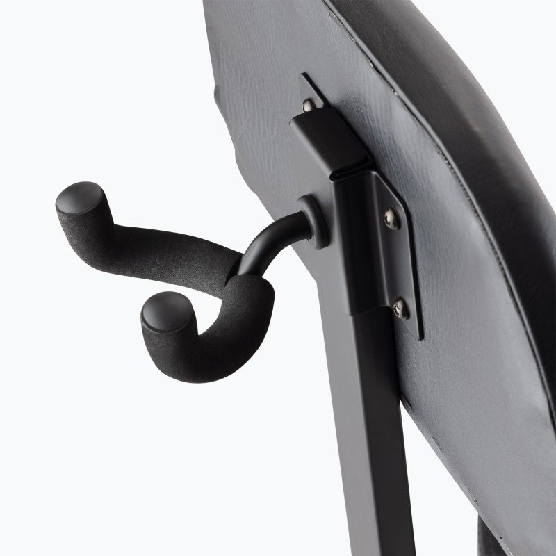 On-Stage DT8000 Guitar Stool with Backrest & Instrument Hanger – Black – guitar hanger detail