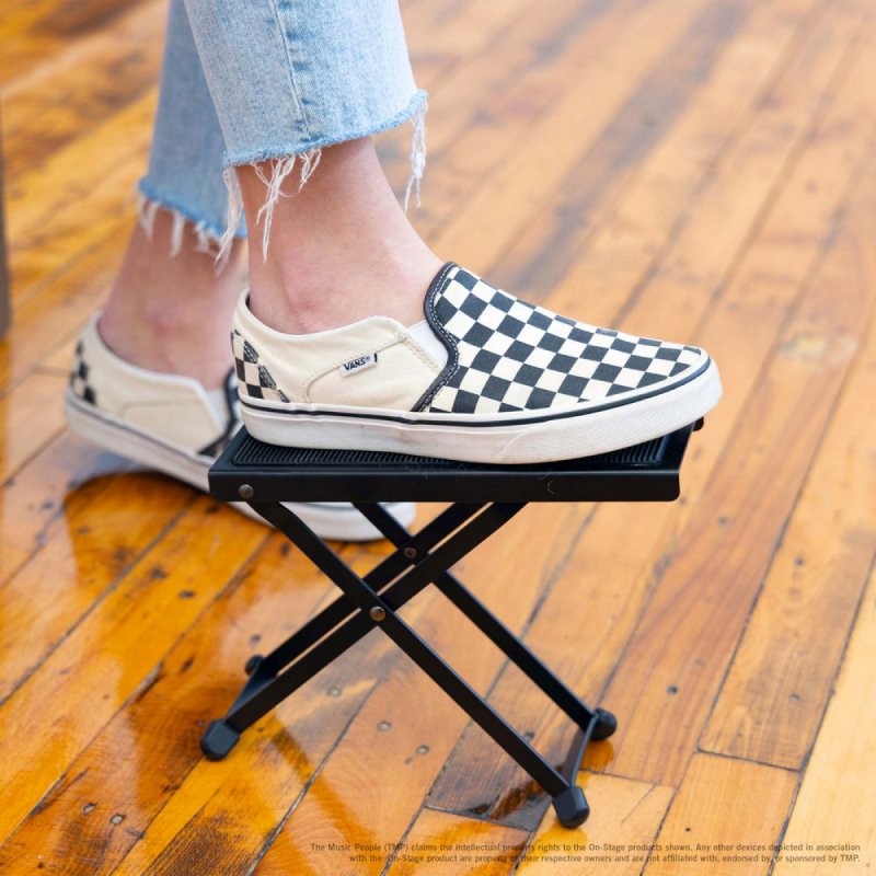 On-Stage FS7850B Folding Guitar Foot Stool – Black – product overview