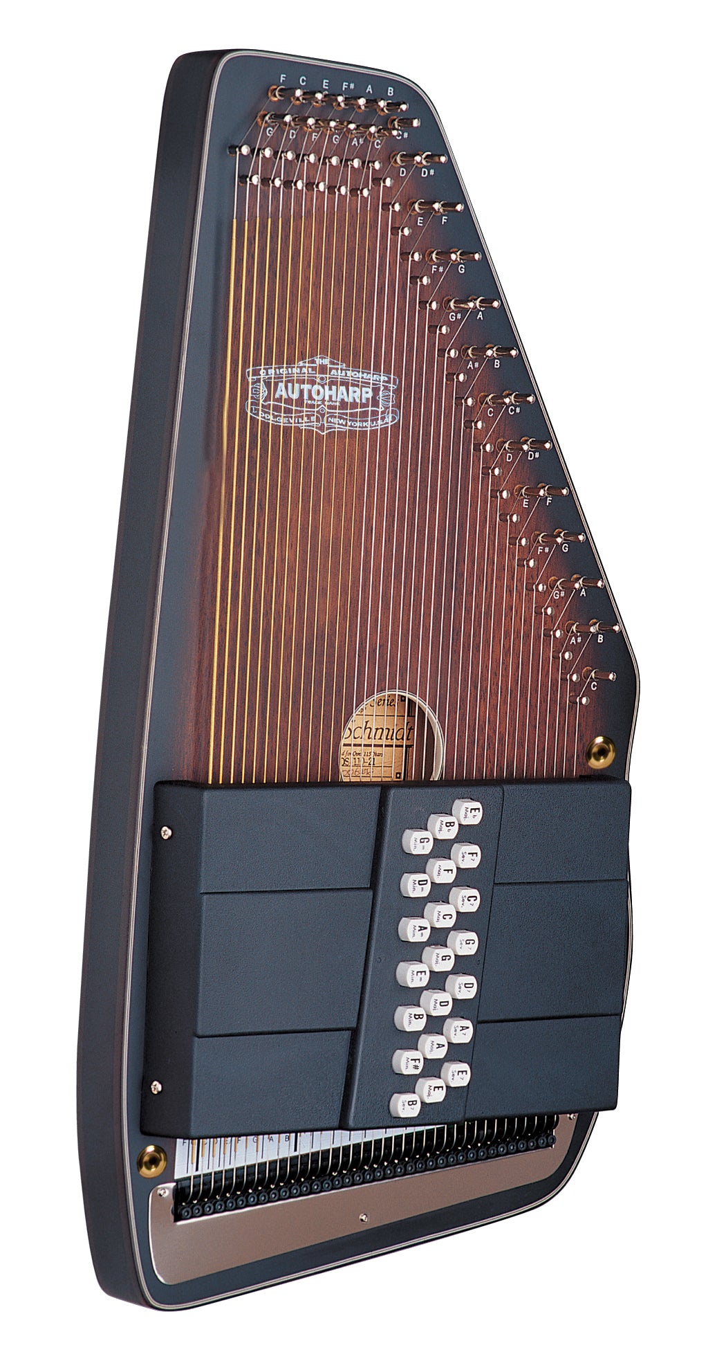 Oscar Schmidt OS11021AE Autoharp front view